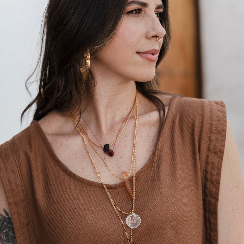 Collar esfera cuarzo cristal