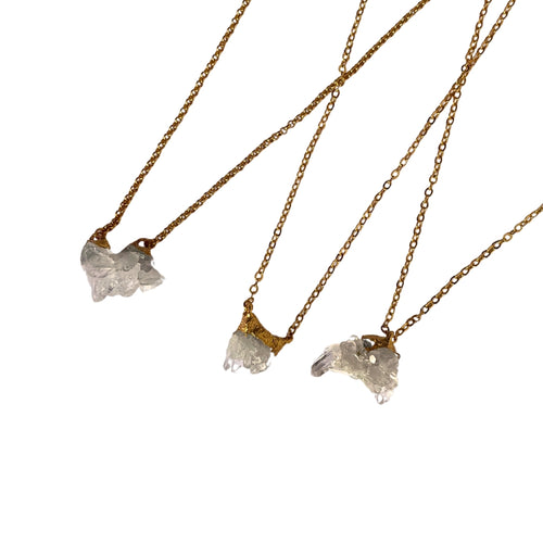 Collar drusa de cuarzo cristal S