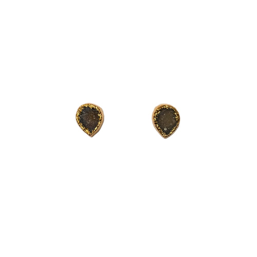 Aretes drusa de ágata gota