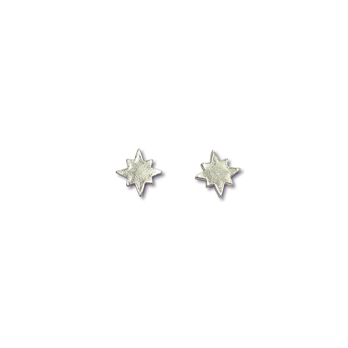Aretes estrella del norte plata