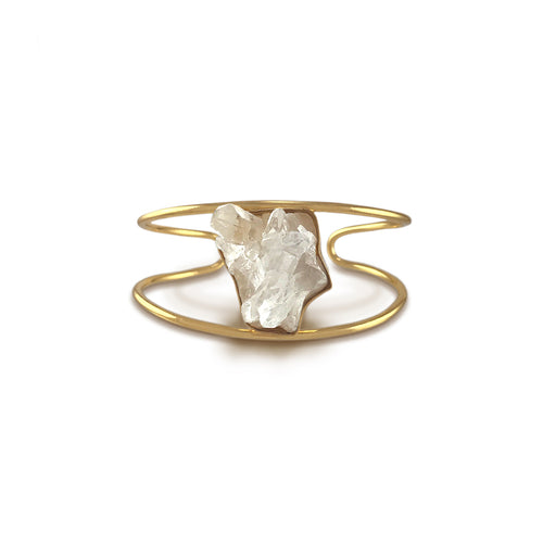 Brazalete Drusa cuarzo cristal