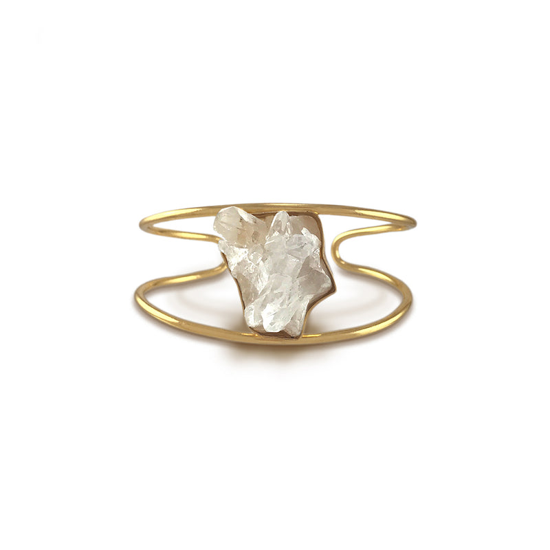 Brazalete Drusa cuarzo cristal