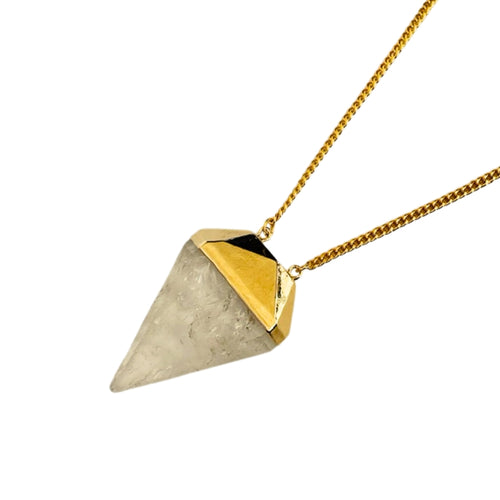 Collar Diamante Cuarzo Cristal