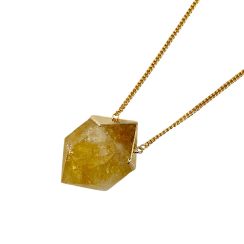 Collar Hexágono XL Citrino
