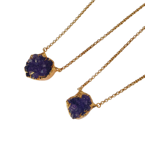 Collar drusa de amatista