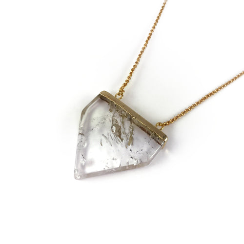 Collar pentágono cuarzo cristal