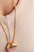 Collar Diamante Cuarzo Rosa