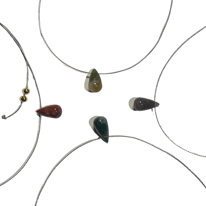 Choker gota jaspe sanguíneo