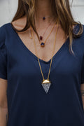 Collar Diamante Cuarzo Cristal