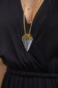 Collar Diamante Cuarzo Cristal