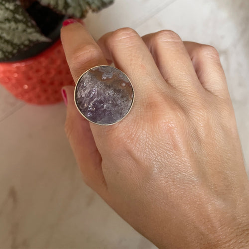 Anillo redondo escala plata