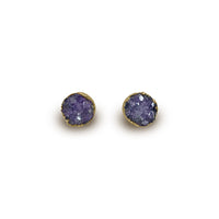 Amethyst druzy earrings