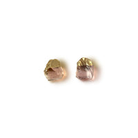 XL Raw Rose Quartz Earrings 