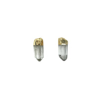 XL Crystal Quartz Point Earrings 