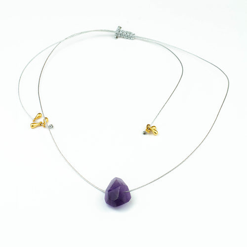 Choker Hilo facetado Amatista