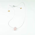 Choker Hilo facetado Cuarzo Rosa