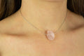 Choker Hilo facetado Cuarzo Rosa