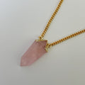 Collar punta Cuarzo Rosa