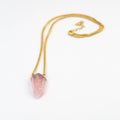 Collar punta Cuarzo Rosa