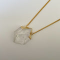 Collar Hexágono XL Cuarzo Cristal